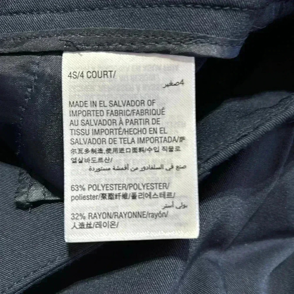 Alfani Curvy Fit trousers, short length, pockets,belt loop.zip fly,stretch,navy - Picture 8 of 10